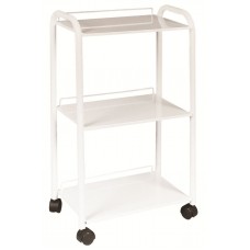 8000 Facial Skin Care Trolley Powder Coated Assembled White Metal Skin Care Trolley From Italica
