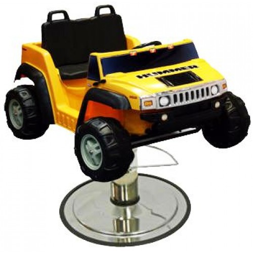 Yellow Hummer Kids Styling Chair SUV From Italica Beauty Equipment