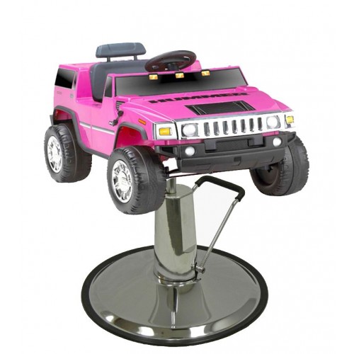 Single Seat Hummer Kids Styling Chair Pink For Hair Salons