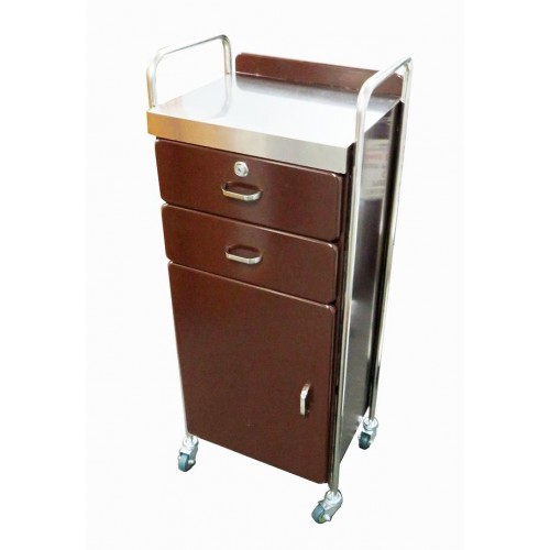 Super Deal -Beauty Trolley PT05 All Purpose Locking Stainless Top Steel Rims