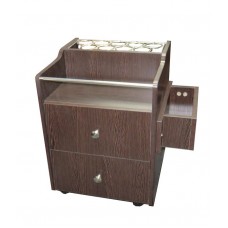 Italica PT01 Pedicure Trolley Cart Dark Chocolate Color Wood High Quality