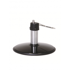CB12BC Round Powder Coated + Brushed Chrome Base Plus Black Cap Complete