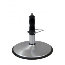 LB23UFC Slim Round Brushed Chrome or CC Bright Chrome Styling Chair Base & Black Cap Complete