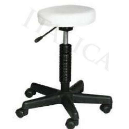 Italica 7080 Round Seat Hair Cutting Stool White or Black