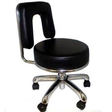 Italica 3104A Black Large Seat Pedicure Stool Elsa