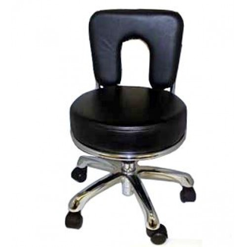 Pedicure Stool 3107A Black Large Seat 