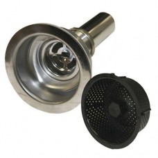Jeffco 403 Stainless Steel Drain Assembly With Black Hair Catch Cup
