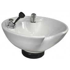 Jeffco 8200 Round Tilting Porcelain White or Black Sidewash Shampoo Bowl Includes Vacuum Breaker