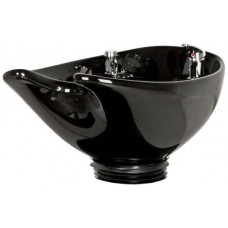 Jeffco 8700 Round Deep Tilting Porcelain White or Black Sidewash Shampoo Bowl Includes Vacuum Breaker