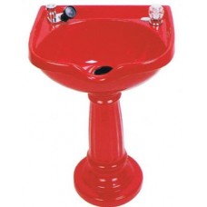 300 Pedestal Wall Hung Cultured Marble Shampoo Bowl With Faucet Set Made by Marble Products