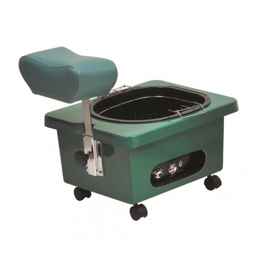 Pibbs DG105E Emerald Green Mobile Fiberglass Pedi Cart Portable Footsie Bath Pedicure Unit