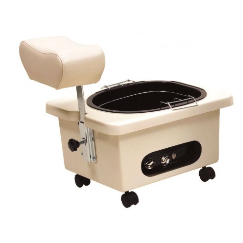 Pibbs DG105 Ivory Mobile Fiberglass Pedi Cart Portable Footsie Bath Pedicure Unit