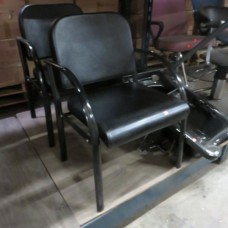 Last one Black Reception Chair With Black Frame New Showroom Models