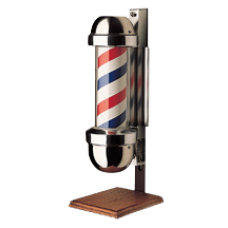 William Marvy 410 OS Model Marvy Revolving Barber Pole On Stand