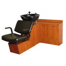 Collins 15SWS Monte Shuttle Sidewash Sliding Chair Tilting Shampoo Bowl Plus Storage Cabinets