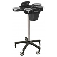 Foiler Cart ITALY- Service Plus Hair Coloring Trolley With Foiler & Trash Can Large Wheels From Ceriotti