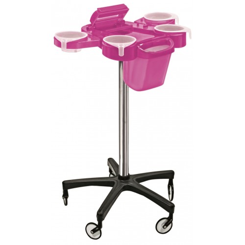 Service Plus Violet Hair Coloring Trolley With Foiler & Trash Can Large Wheels Friom Ceriotti, Italy