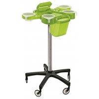 Service Plus Green Hair Coloring Trolley With Foiler Plus Trash
