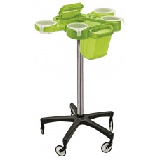 Service Plus Green Hair Coloring Trolley With Foiler Plus Trash