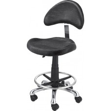 Italica 3323 Aero Task or Manicure Stool With Footrest Ring