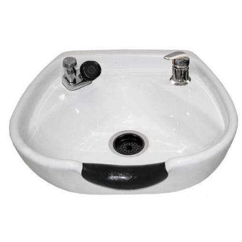 Jeffco 8100 Porcelain White or Black Sidewash Shampoo Bowl Includes Vacuum Breaker