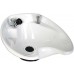 Jeffco 8700 Round Deep Tilting Porcelain White or Black Sidewash Shampoo Bowl Includes Vacuum Breaker