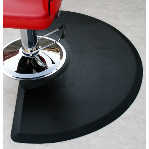 3 X 5 Half Inch Thick Semi Circle Salon Mat for Hair Stylists For Salons