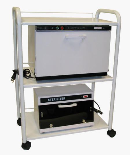 8000-1 Metal White Facial Skin Care or Waxing Trolley - Image 2