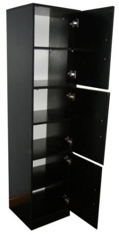 CS06 Salon Storage Cabinet Dark Wood - Image 2
