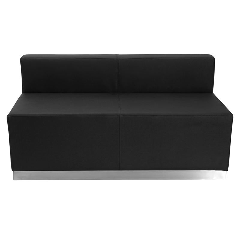 803 Reception Waiting Room Loveseat Sofa Black