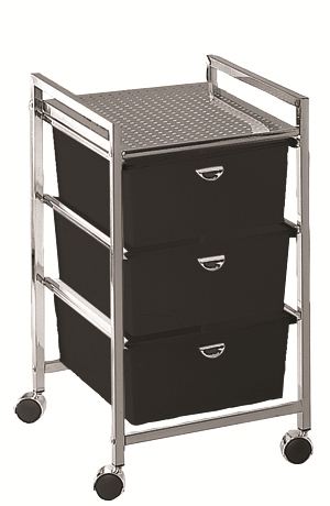 D23 Metal Top Pedicure Cart Plus 3 Deep Drawers