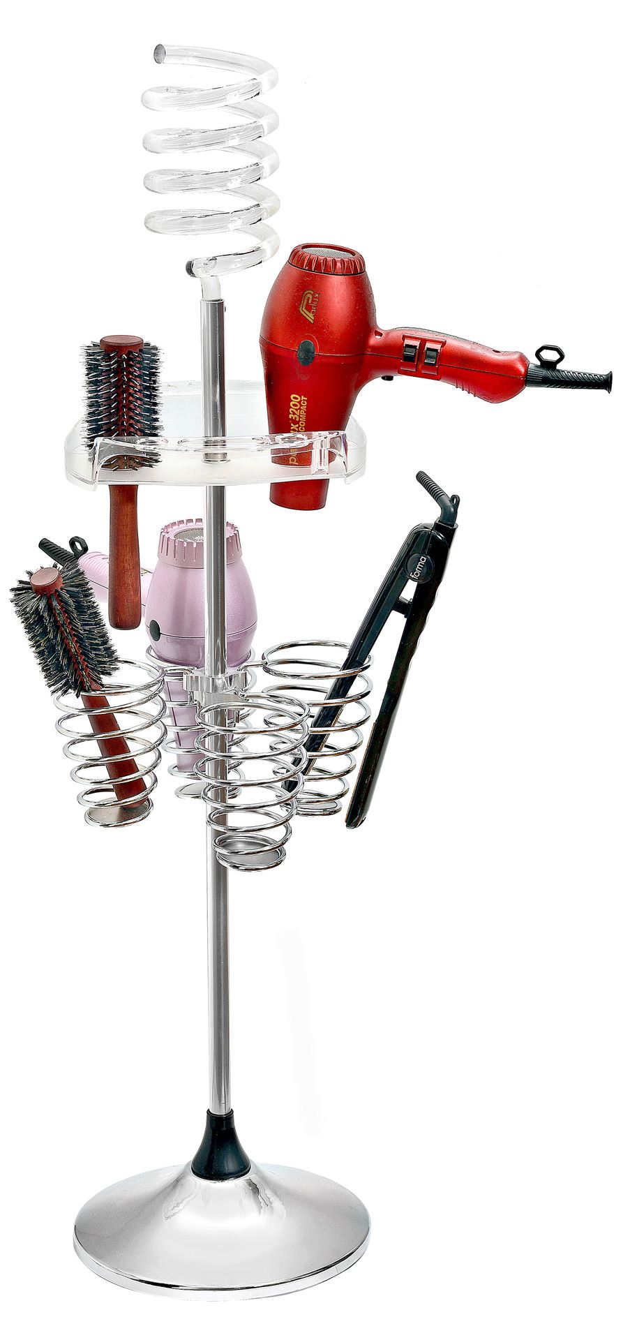 DH13-4 Dryer Stand, Hair Brush Holder 4 Iron Holders