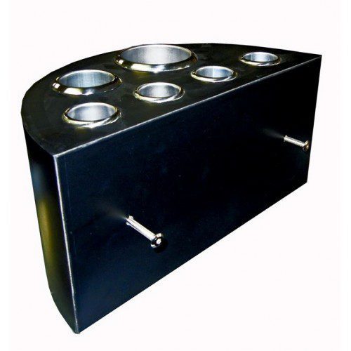 2529 Portable Salon Styling Cabinet Dark Wood - Image 2