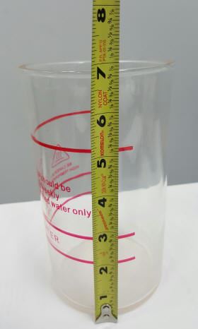 1000B Glass Jar Facial Steamers 3 7/8 Wide x 6 3/4 High