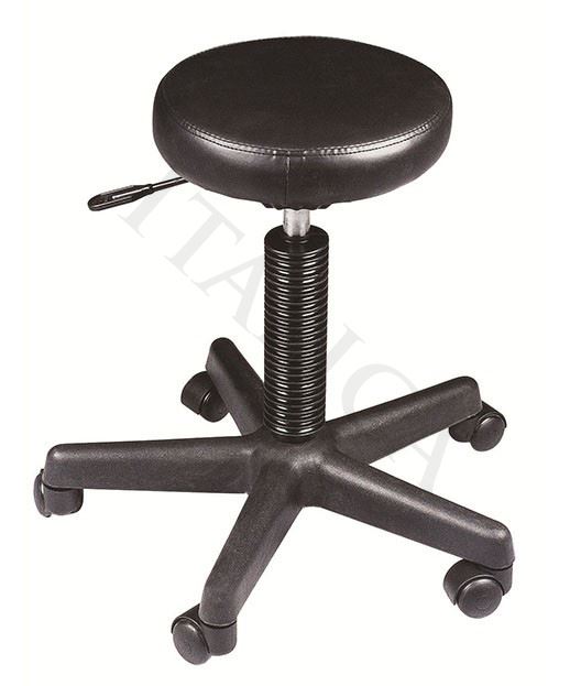 7080 Round Seat Facial or Hair Cutting Stool White or Black - Image 2