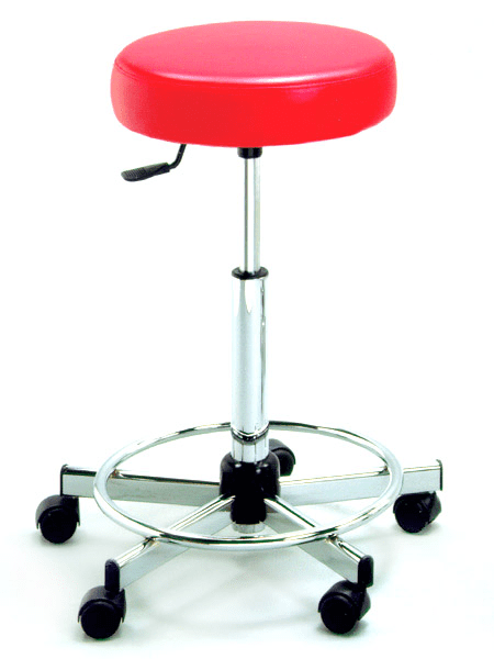 726 Round Thick Facial or Cutting Stool 23 to 33 Inch High