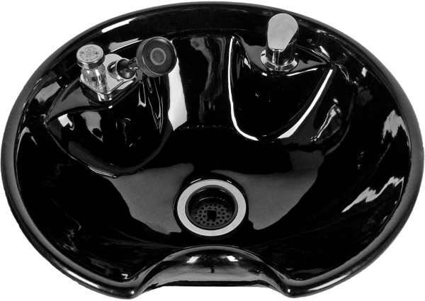 8200 Tilting Porcelain Sidewash Shampoo Bowl Complete - Image 2