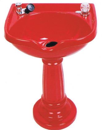 300 Pedestal Wall Cultured Marble Shampoo Bowl by Marble Products USA