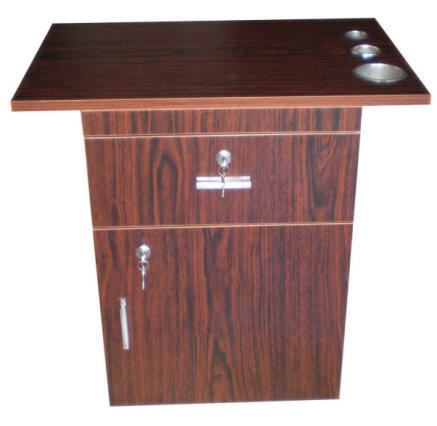 0099 Dark Wood Styling Stations With Locks - Image 2