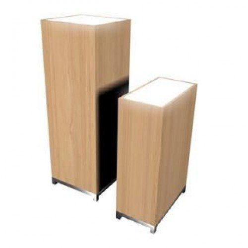 Short Display For Windows Tower Natural Wood With Plexi Top - Image 2