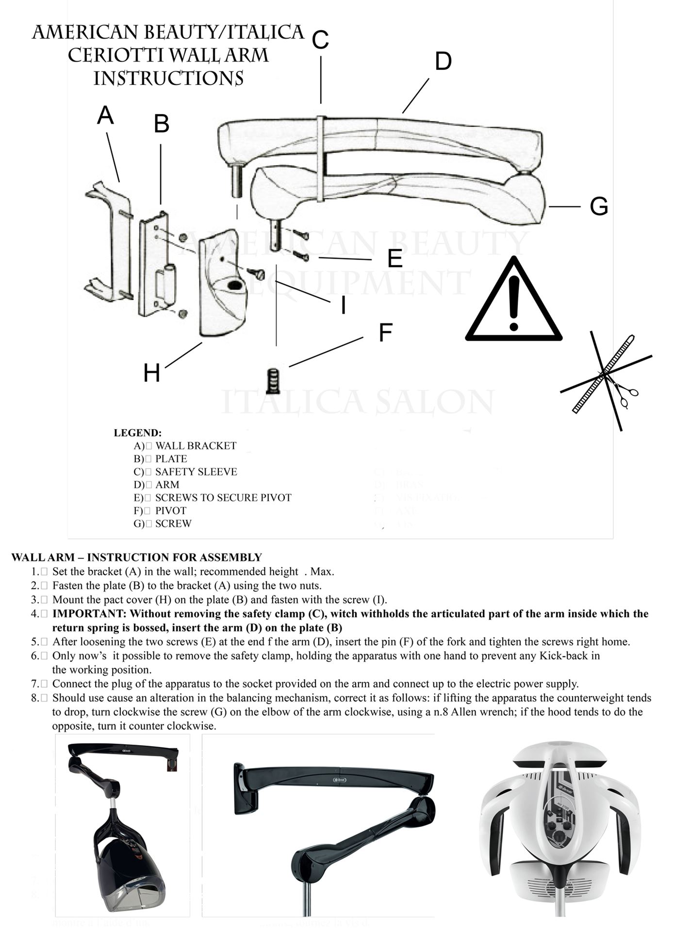 Egg Standard Wall Hung Conditioning Italian Hair Dryer - Image 2