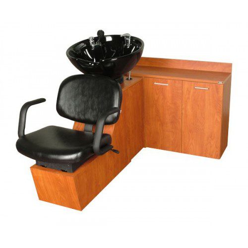 19SWS Sidewash Shampoo Unit With Storage Cabinets