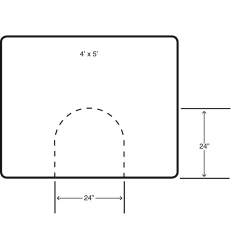 4 X 5 Reflex Rectangle Anti Fatigue Salon Mat 4860R - Image 2