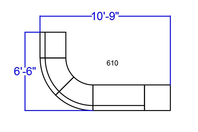 803-610 J Reception Sofa Black With Silver Toe Kick Ready Set Delivery - Image 2
