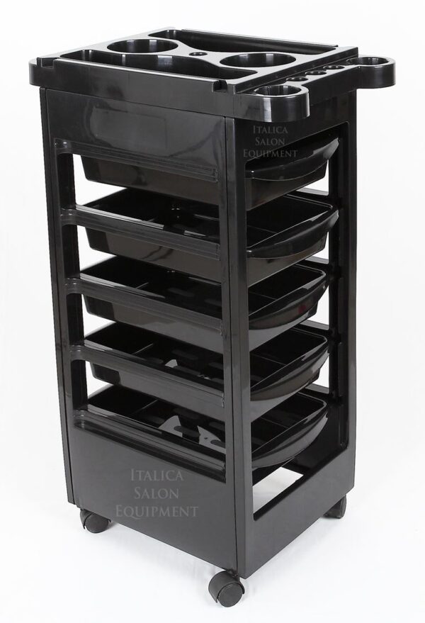 T48 Hair Salon Trolley 5 Drawers Plus Tool Holders