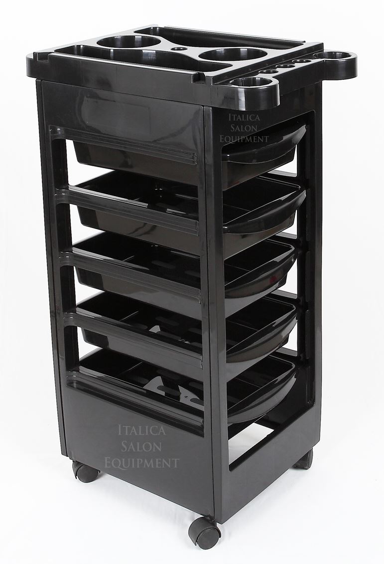 T48 Hair Salon Trolley 5 Drawers Plus Tool Holders