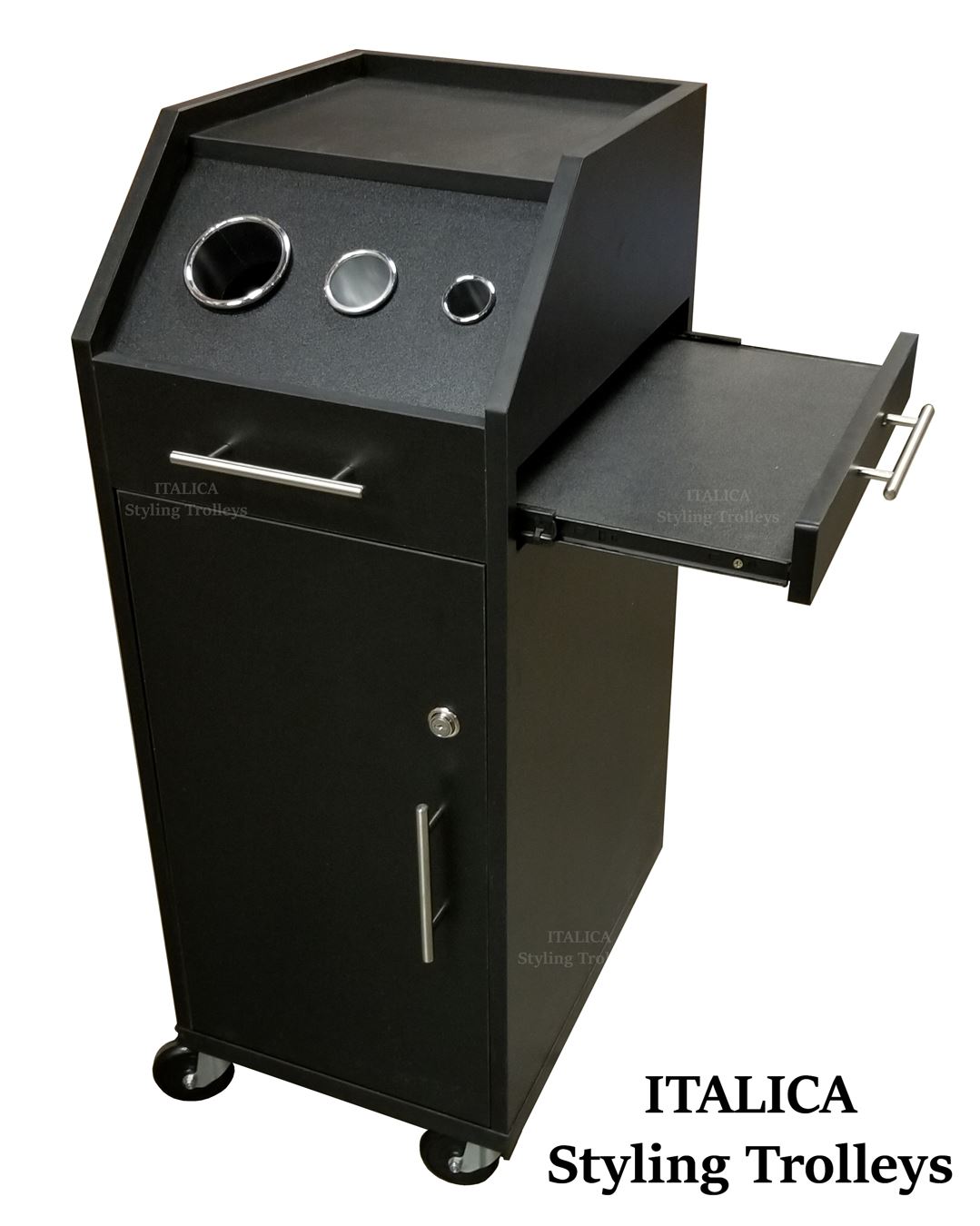 900 Rolling Styling Station Locking Laminated Door