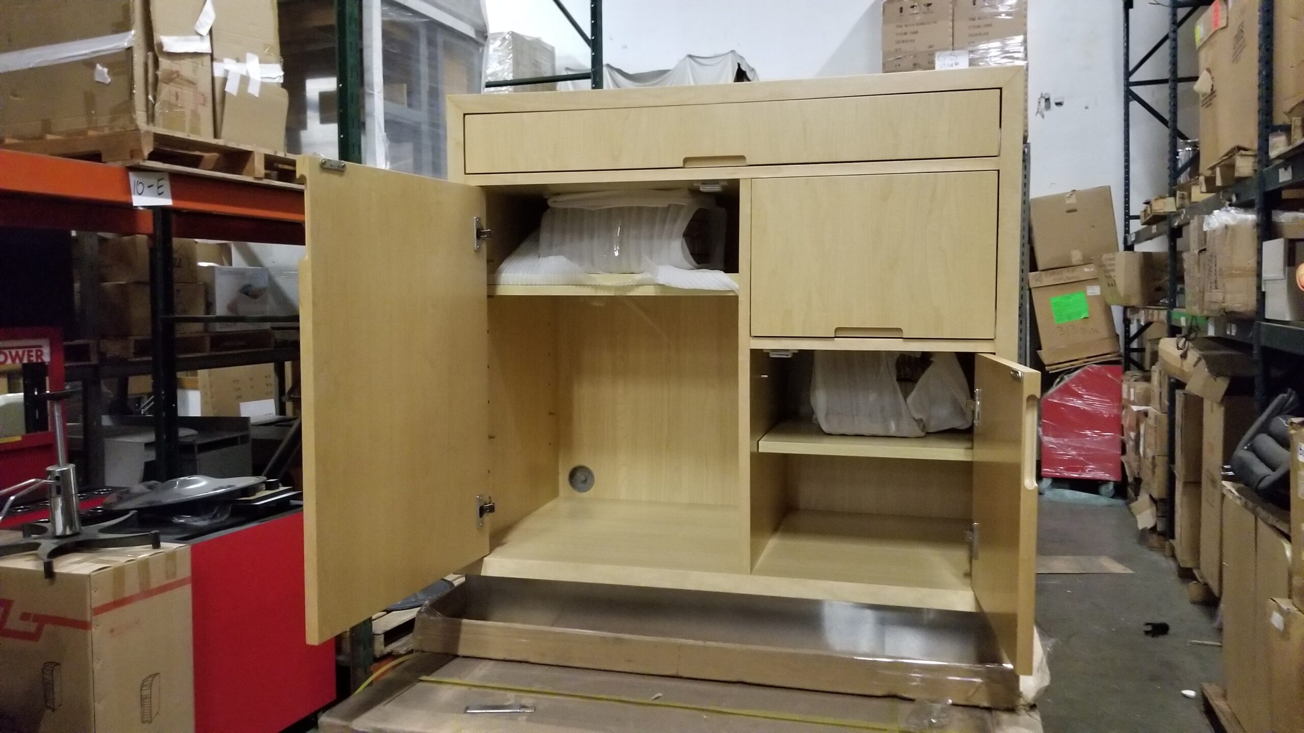 36-Inch-Wide Wood Reception Desk With Storage - Image 8