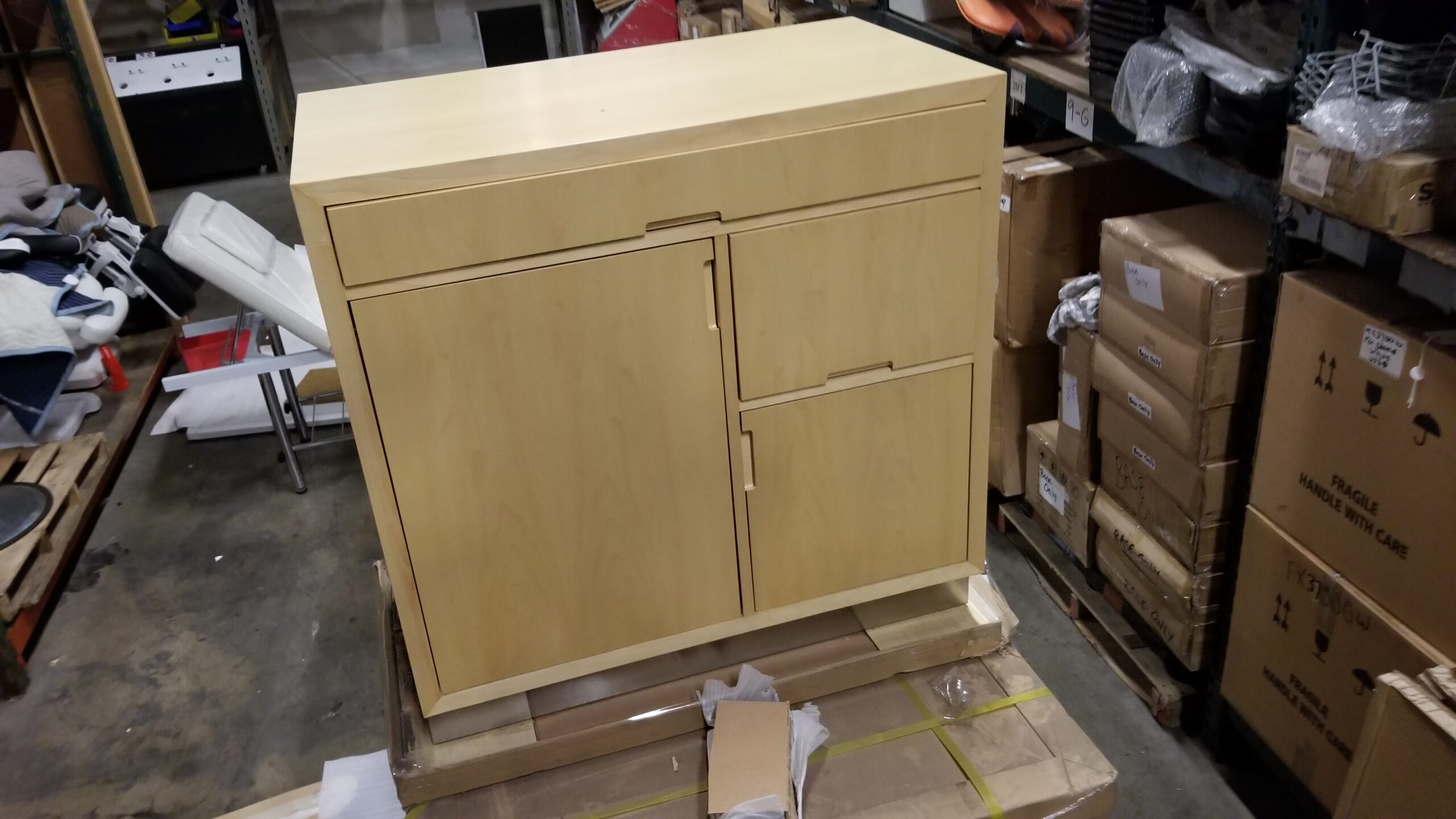 36-Inch-Wide Wood Reception Desk With Storage - Image 4