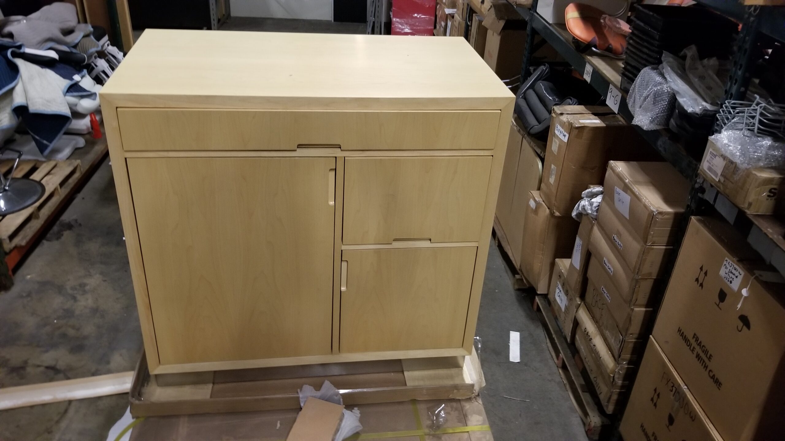 36-Inch-Wide Wood Reception Desk With Storage - Image 5